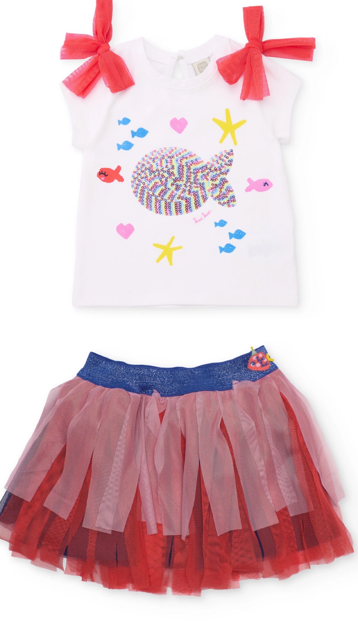 Fish Sequin Tulle Skirt Set