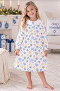 Happy Hanukkah Scalloped Gown