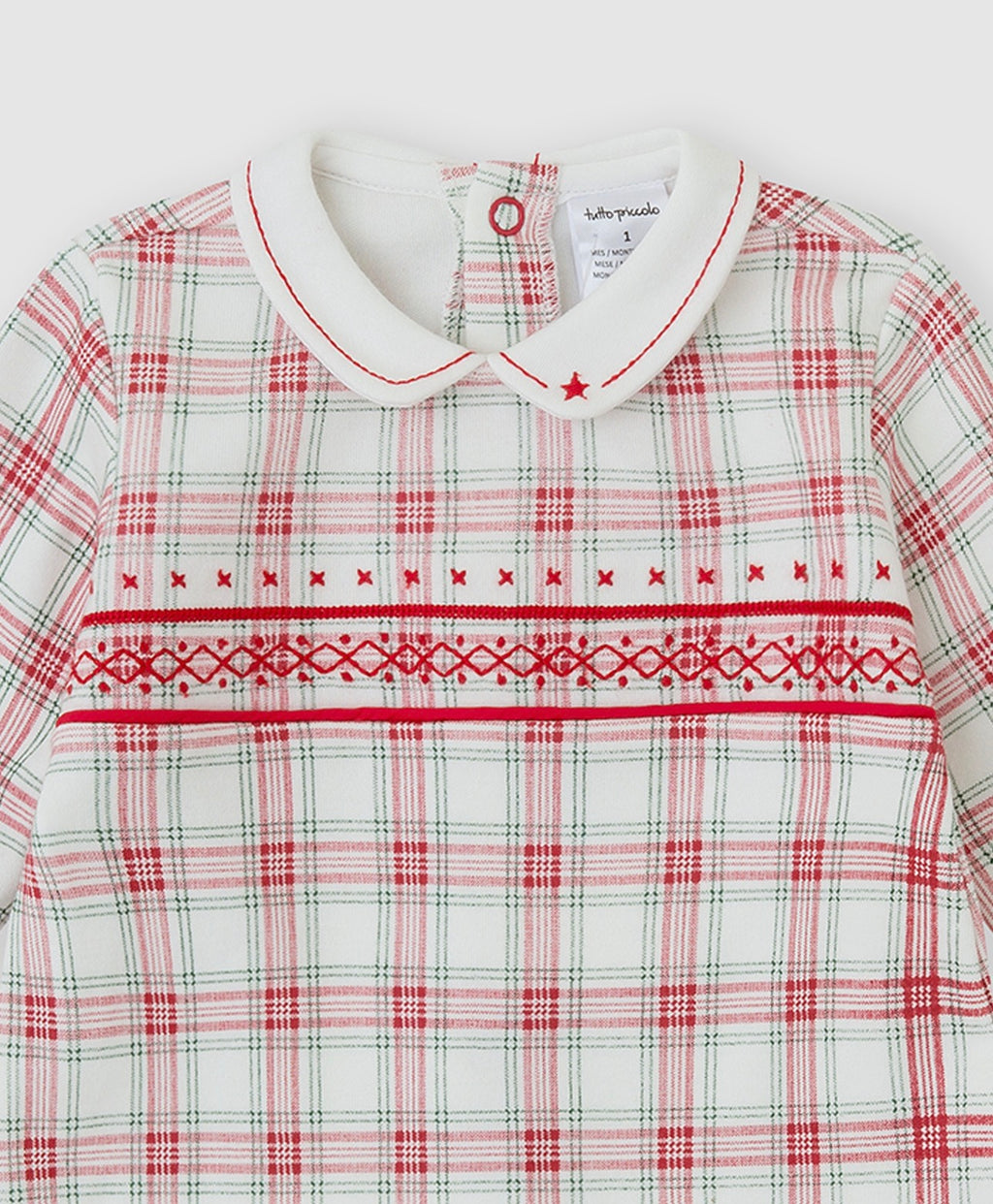 Christmas Charm Plaid Onesie