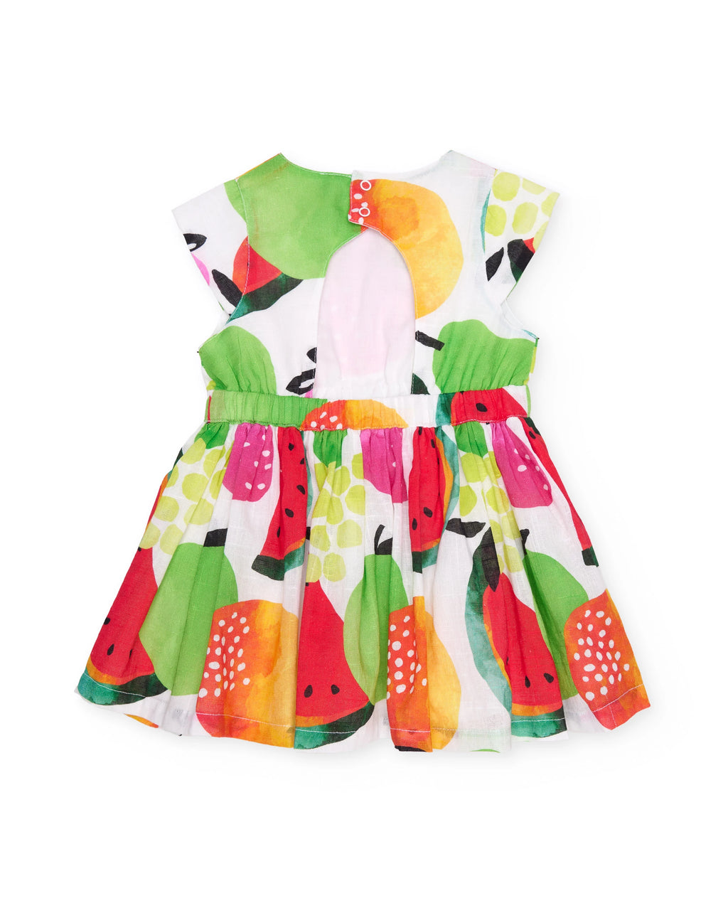 Woven Open Back Fruit Dress