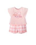 Ghingham Pink short Set