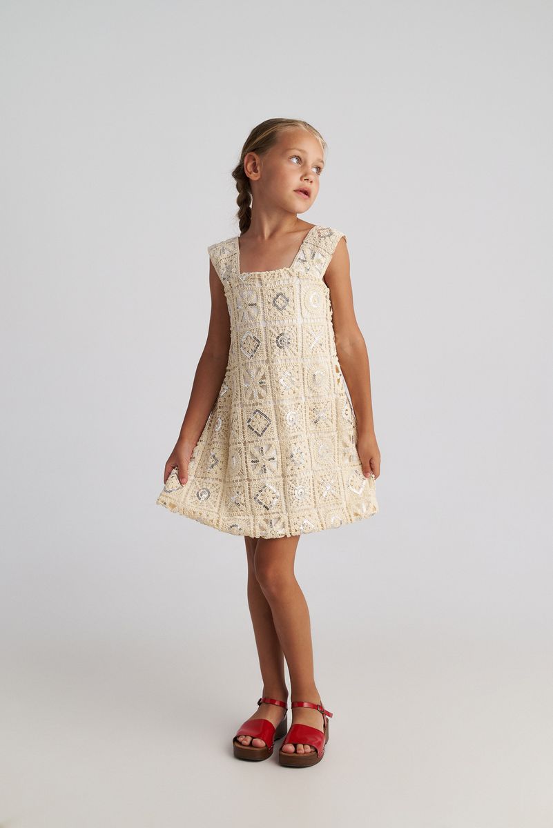 Sequin Crochet Dress