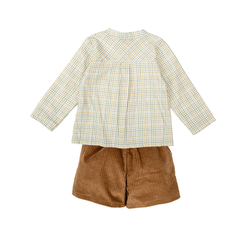 Caramel Vichy Short Set