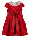 Velvety Red Girl Dress