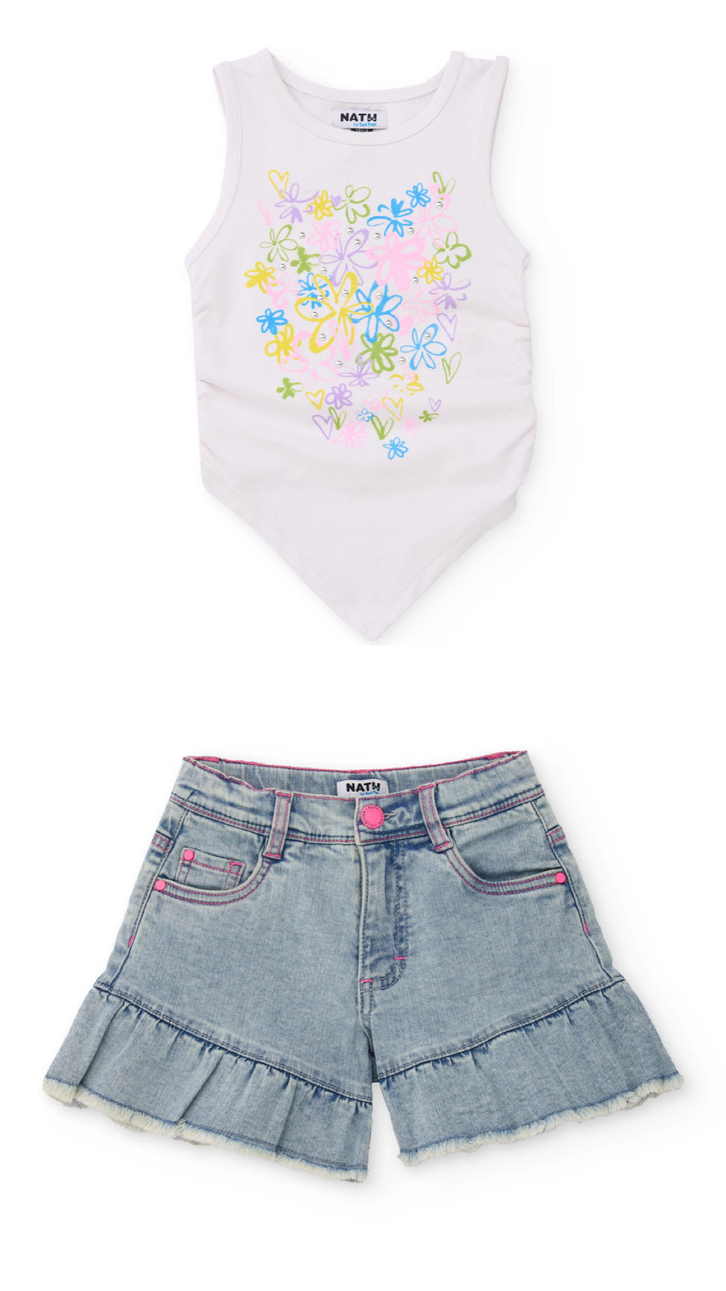 Pointed Top & Shorts