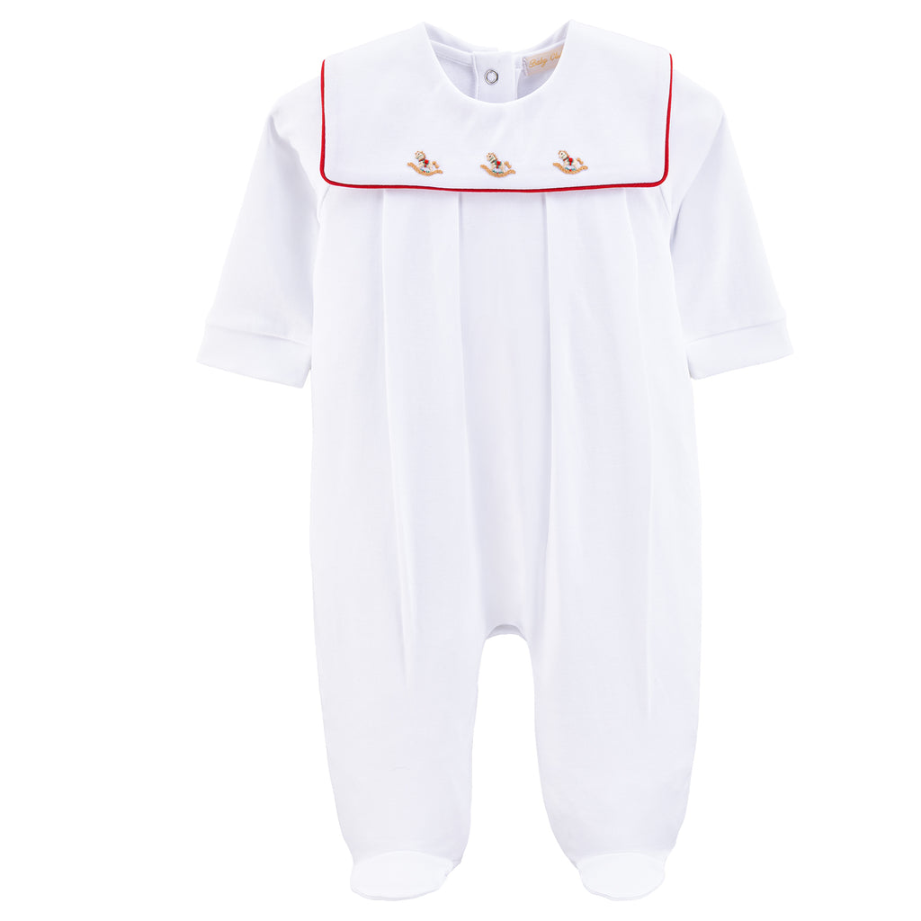 Christmas Rocking Horse Footie