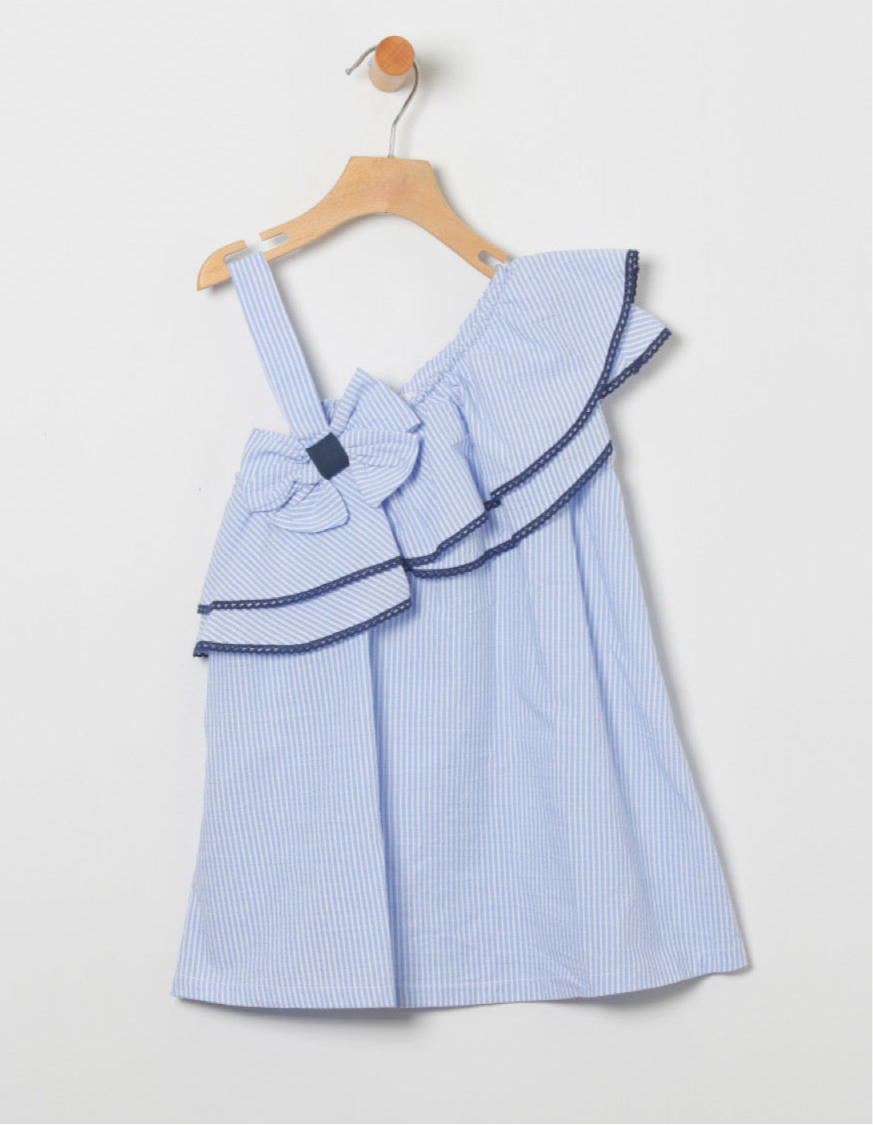 Stripes One Shoulder Dress