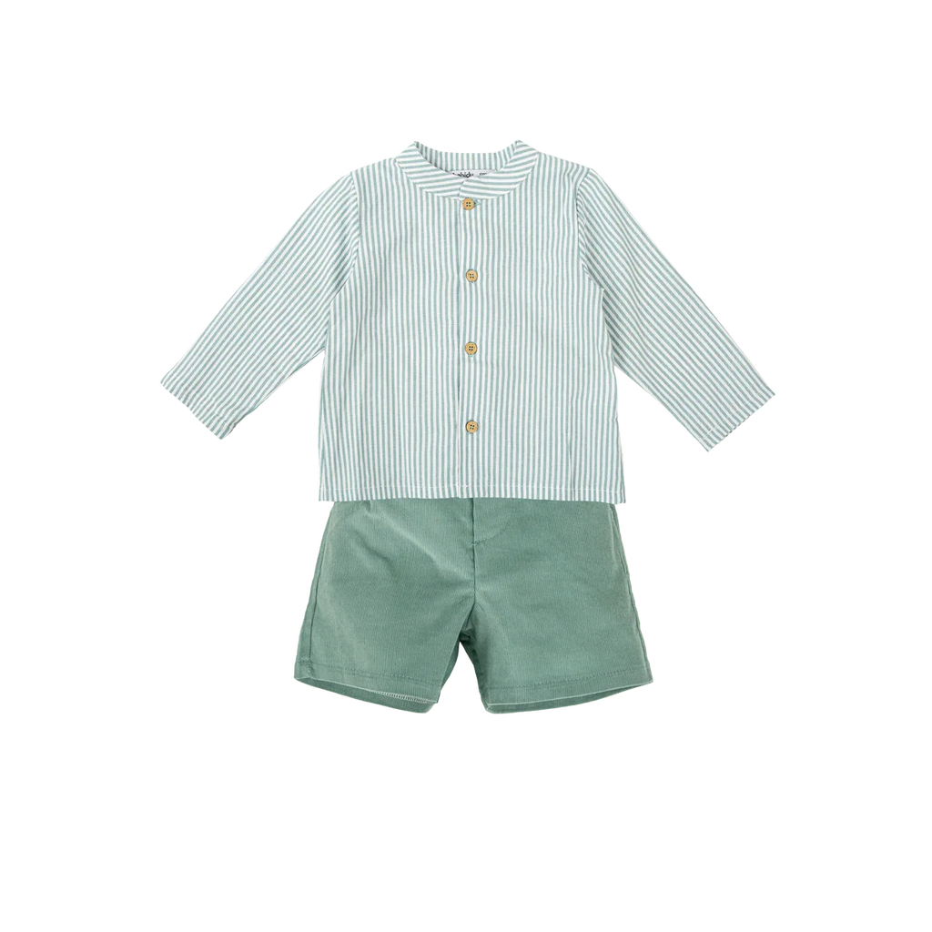 Sage Stripes Short Set