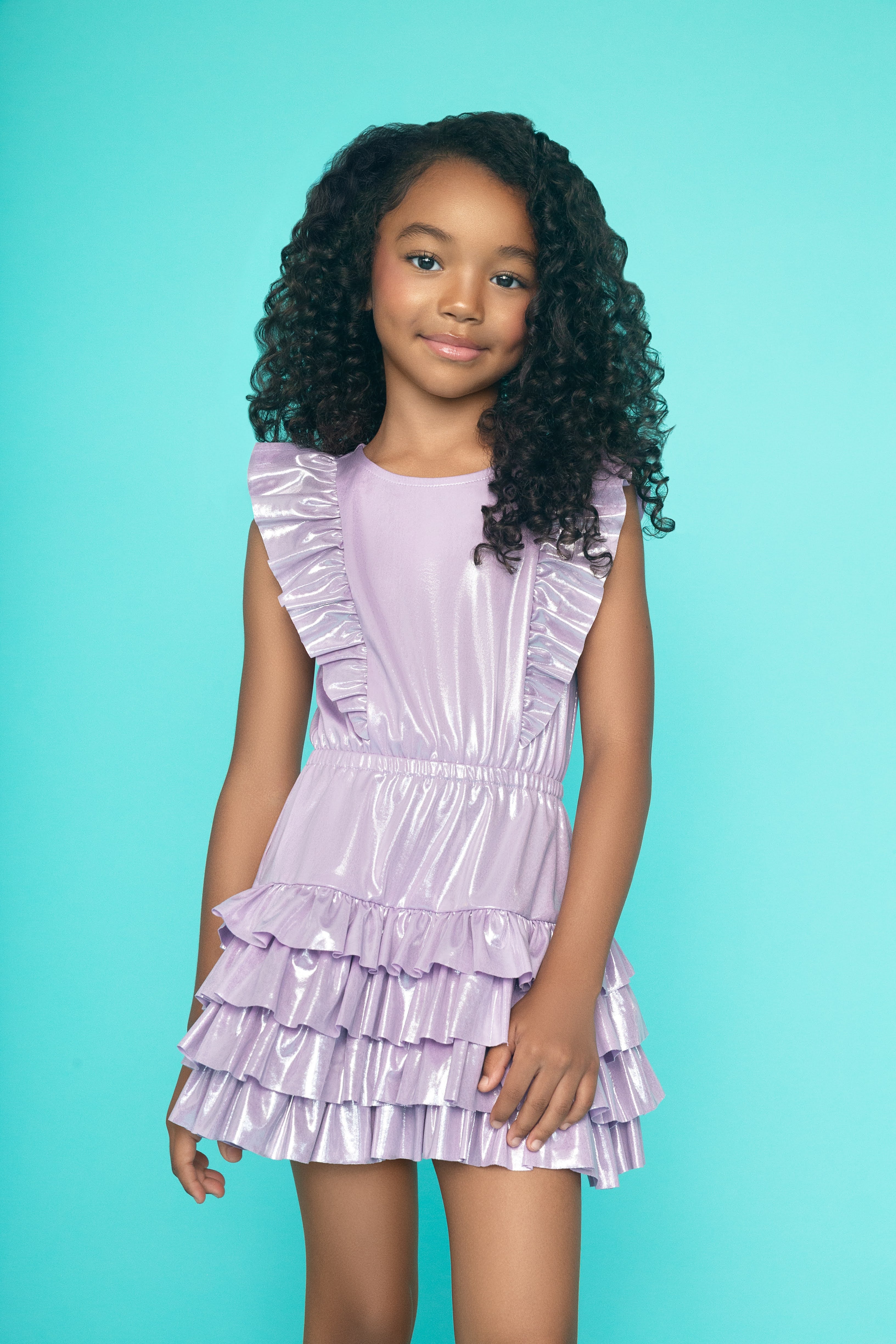 Metallic Purple Dress