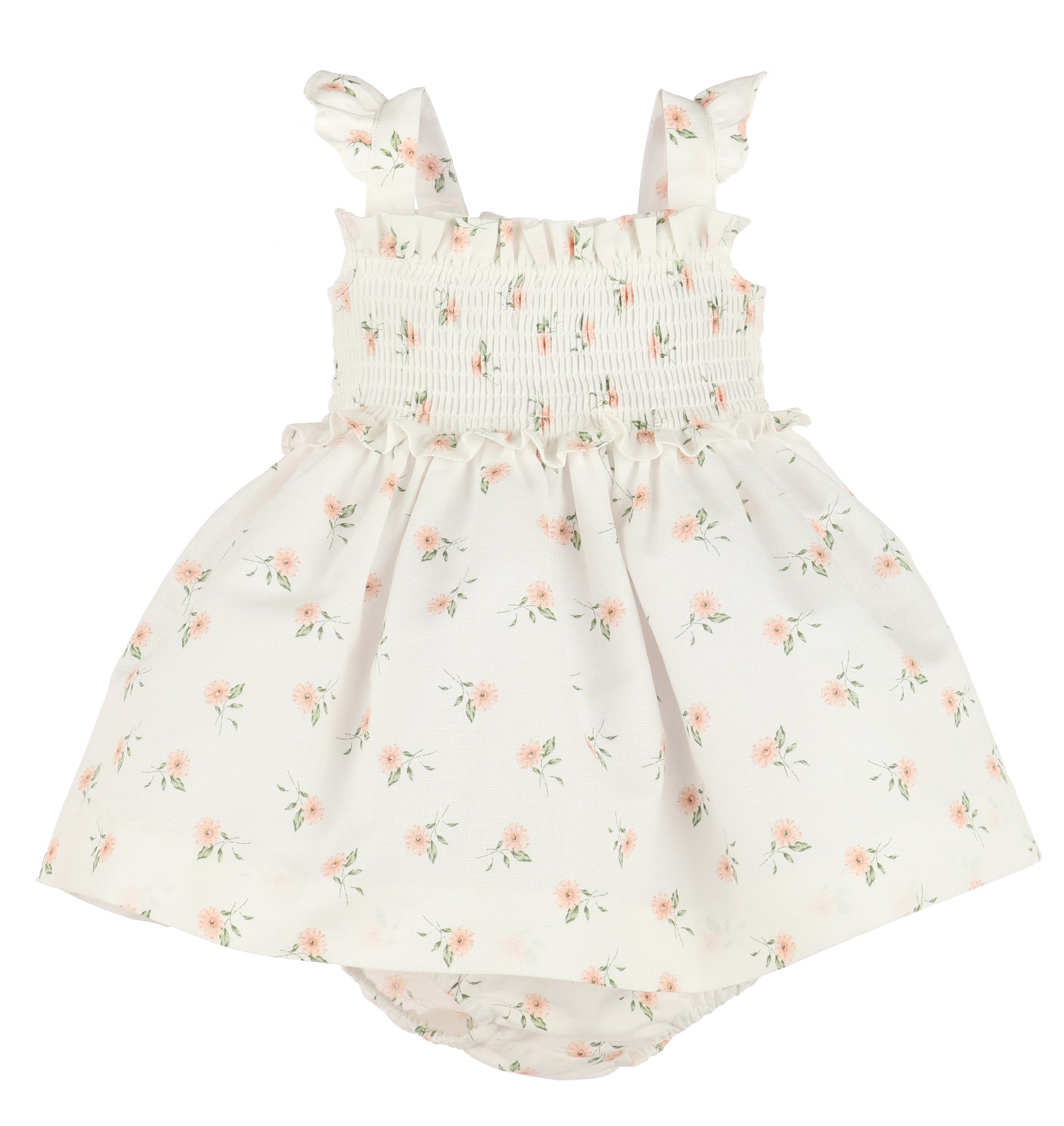 Peach Flower Dress