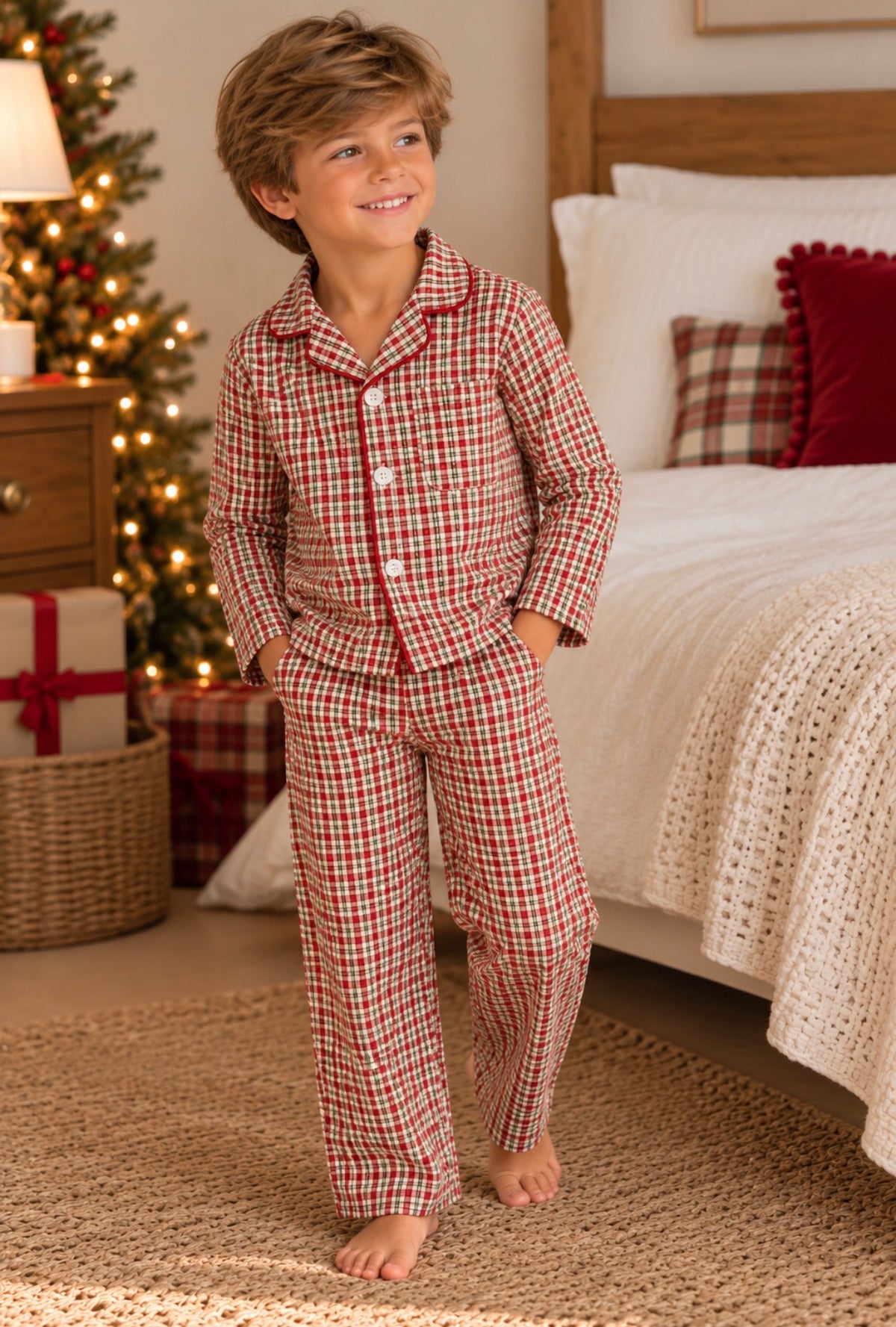 Merry Little Plaid Boy Pajama Set