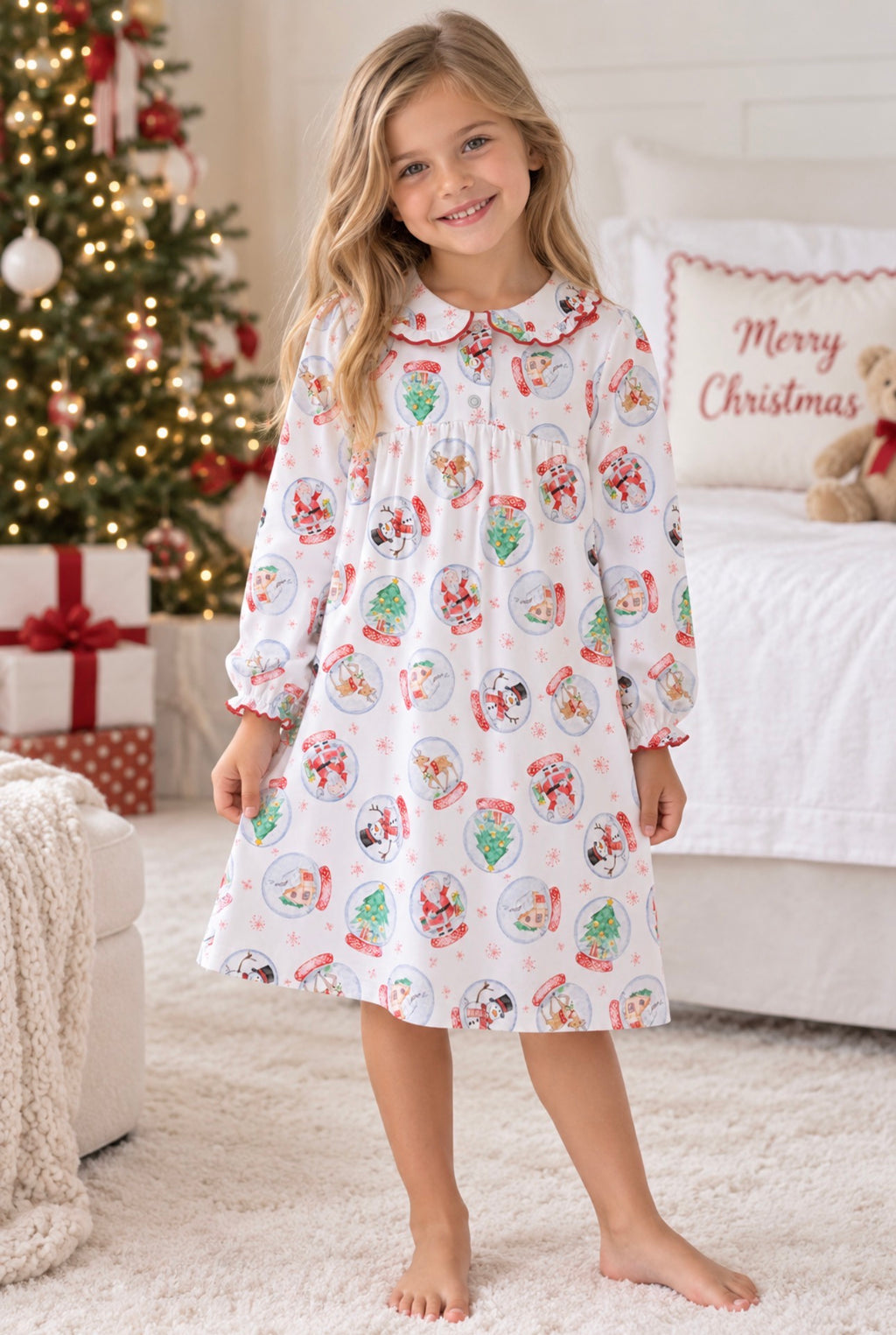 Magic SnowGlobe Scalloped Gown