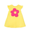 Yellow Linen Flower Dress