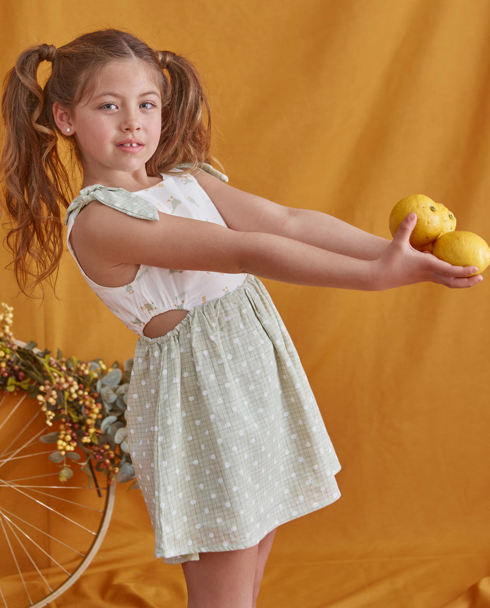 Bow and Goose cut-out Dress