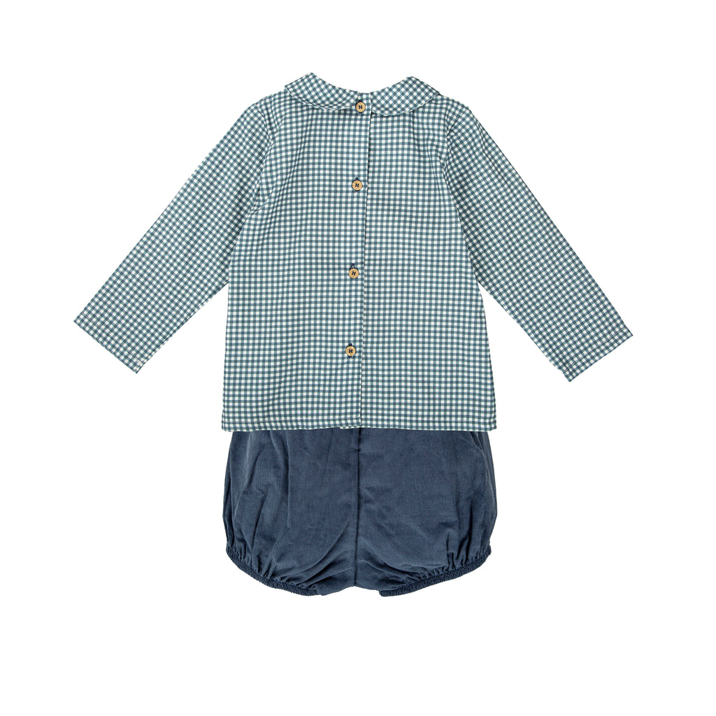 Blue Vichy Bubble Short