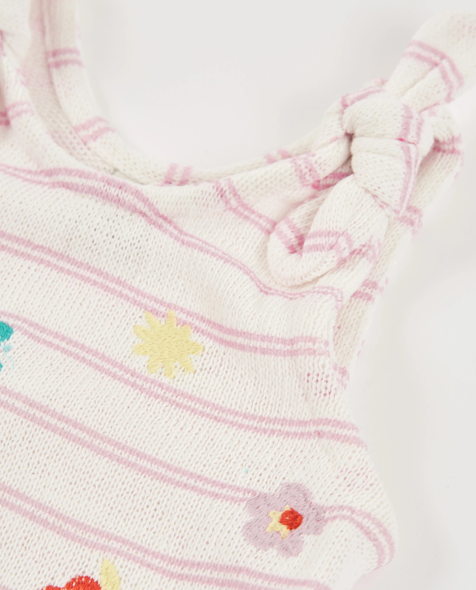 Knitted Flower Short Set