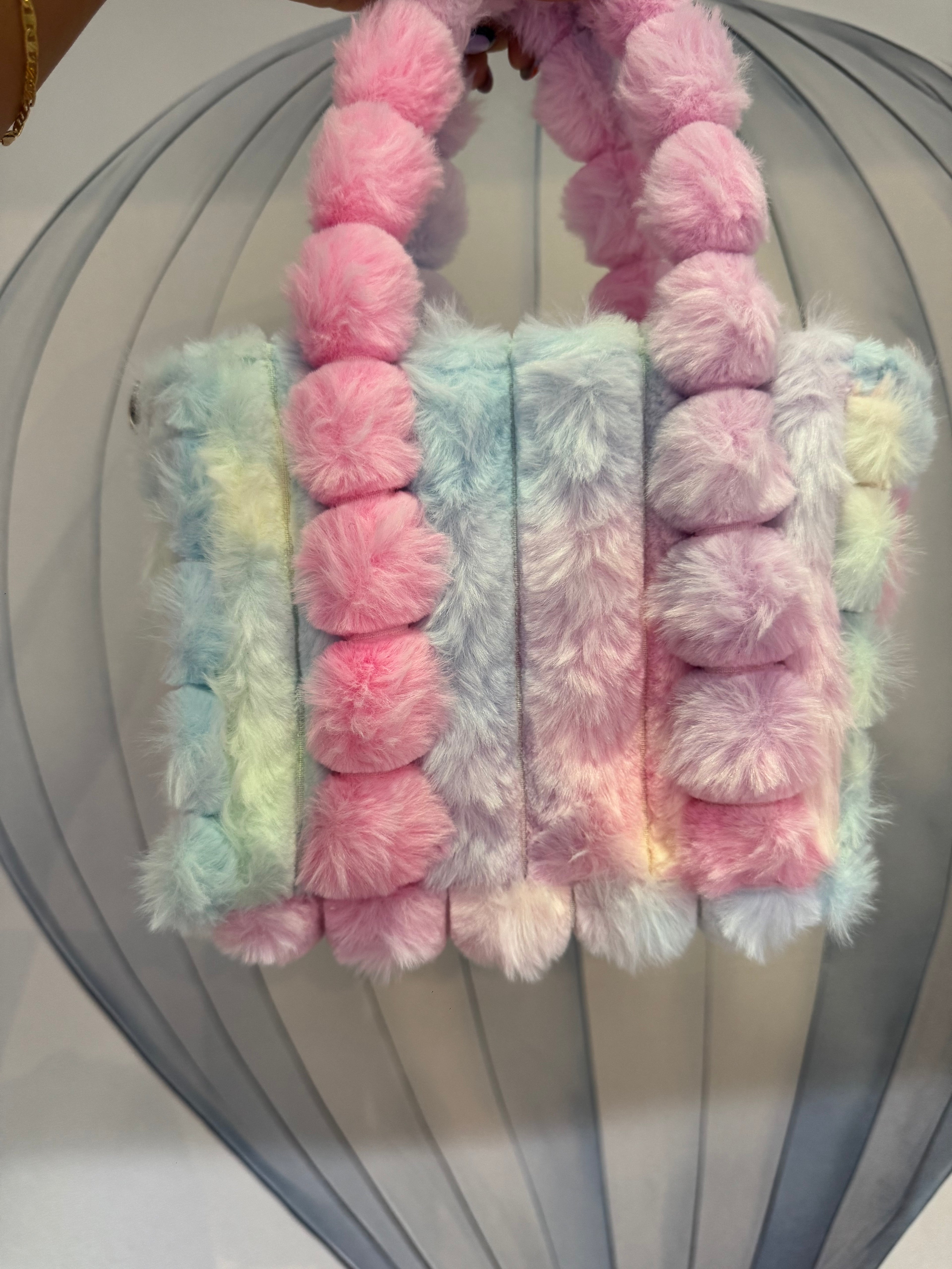 Tiedye Pink Fur Tote Bag