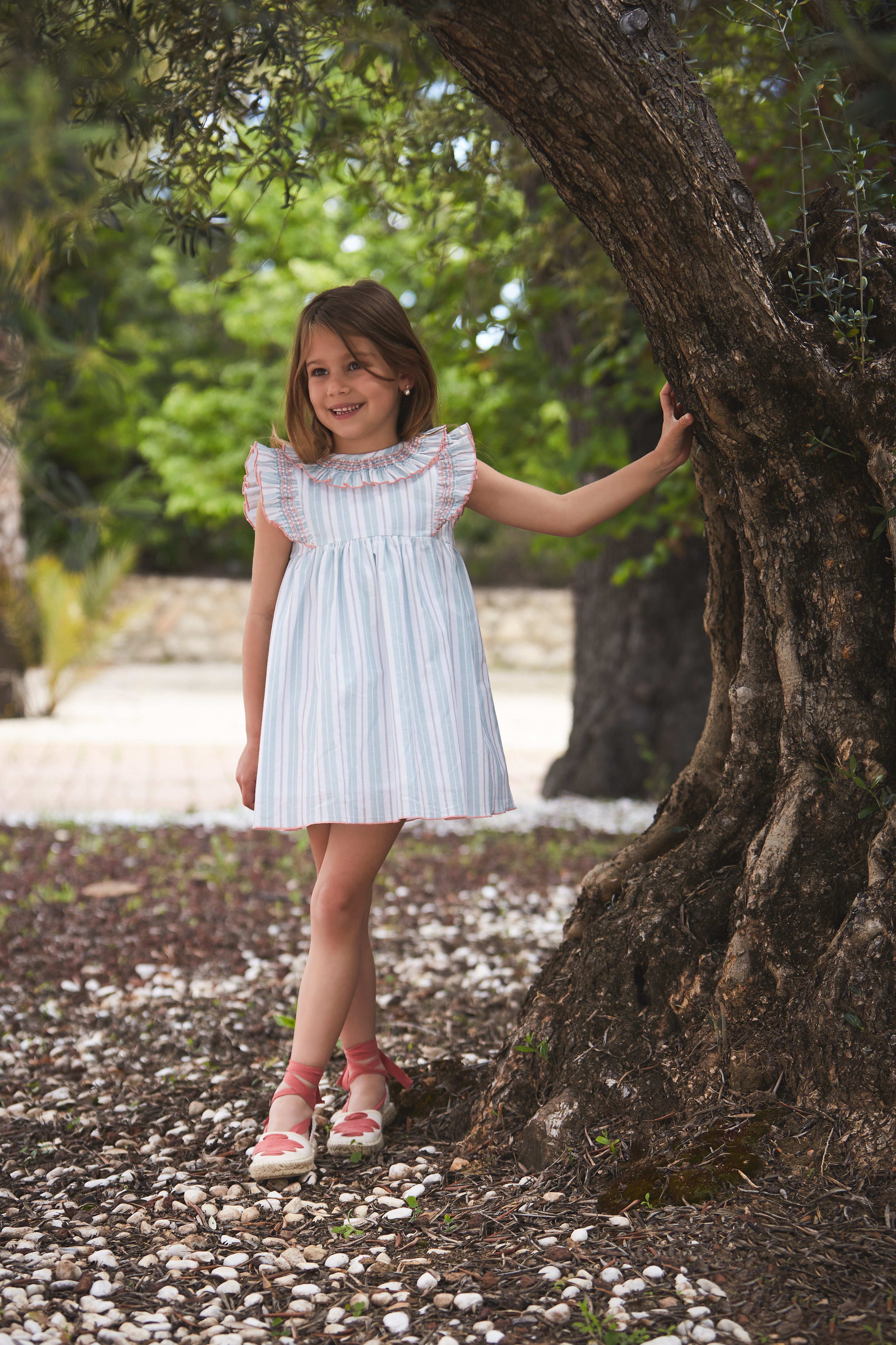 Sage & Grey Stripes Dress