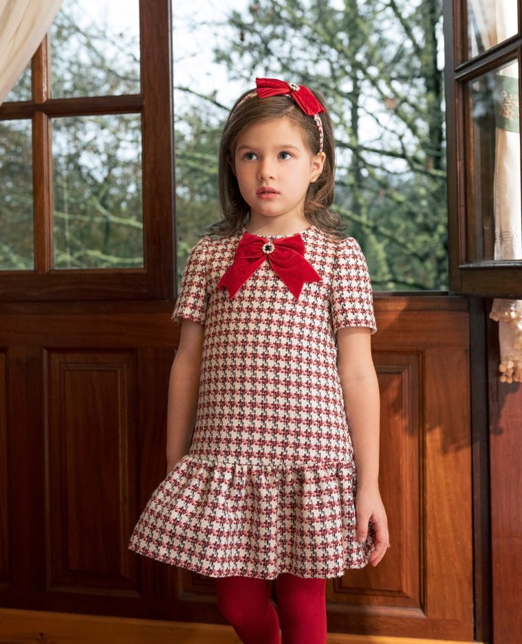 Houndstooth Print Girl Dress