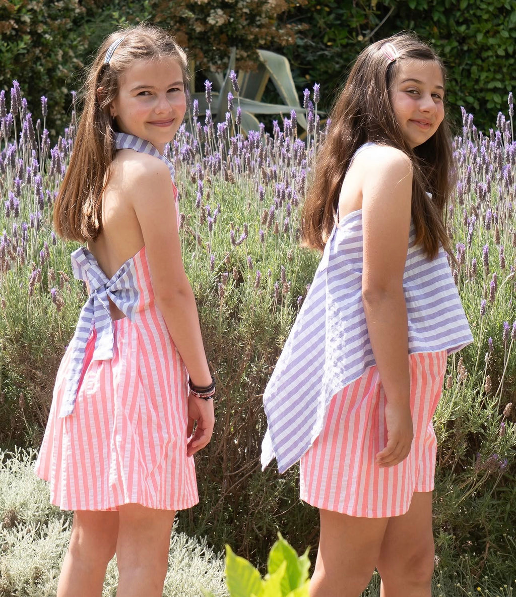 Two Toned Open Back Short Set