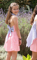 Two Toned Open Back Romper