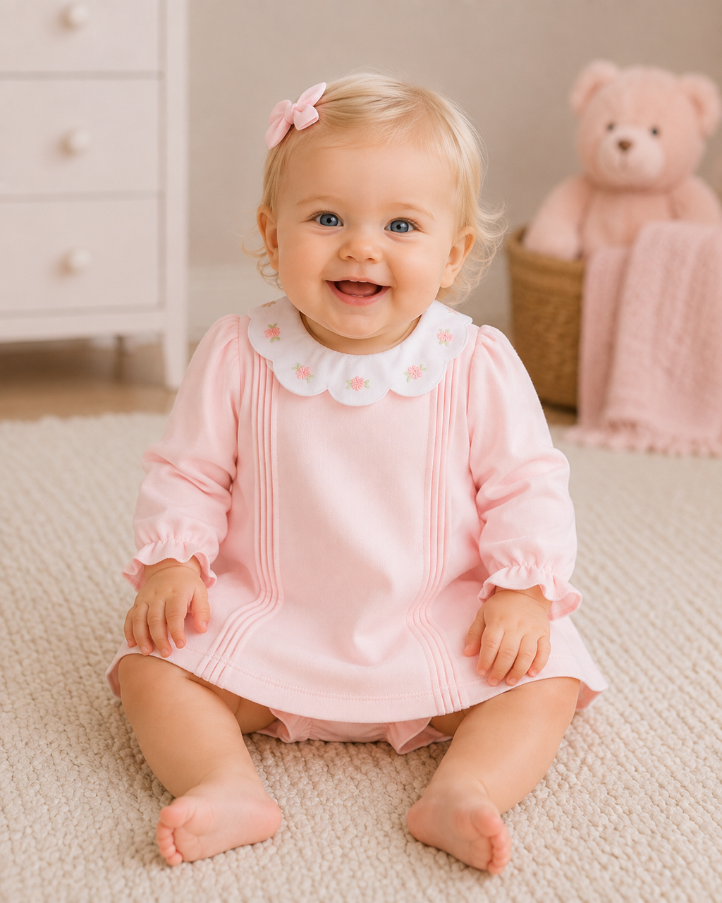 Winter Pink Scalloped Collar