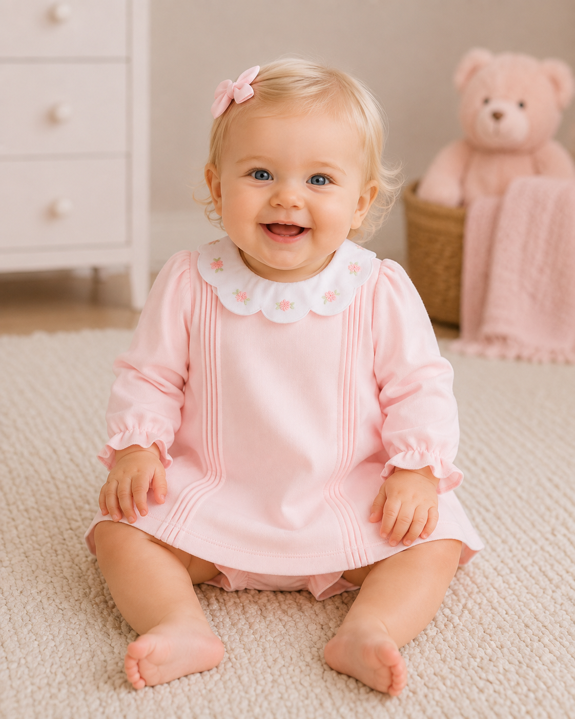 Winter Pink Scalloped Collar