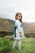 Toile Blue Print Girl Dress