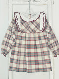 Cream Plaid Girl Dress