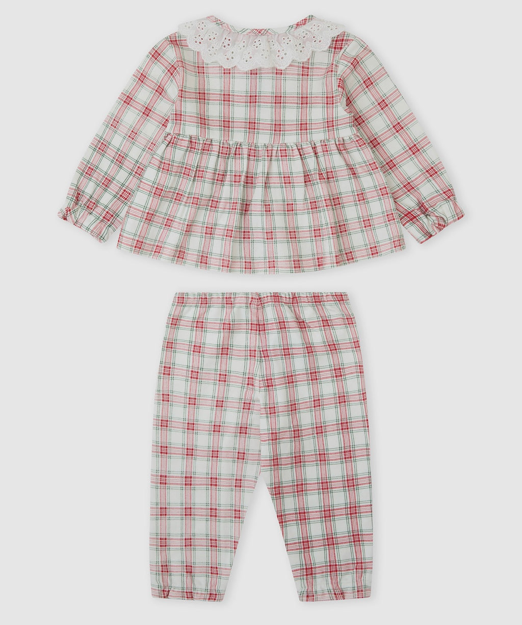 Girl Christmas Charm Plaid PJ