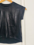 Metallic Black Tee