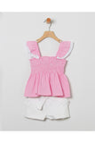 Pink Ghingham Short Set