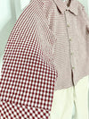 Cream and Red Gingham Boy Set