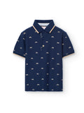 Motorcycle Navy Blue Button Up