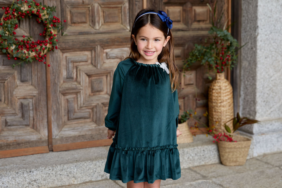 Ever Green Velvet Dress