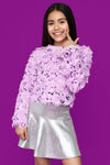 Purple Sequin Sweater