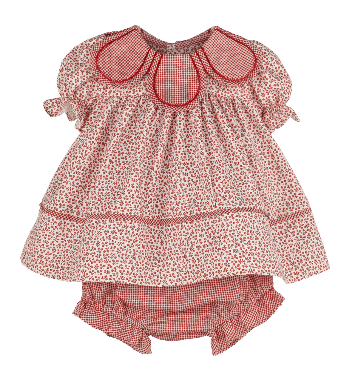 Cranberry Boxwood Petal Neck Dress