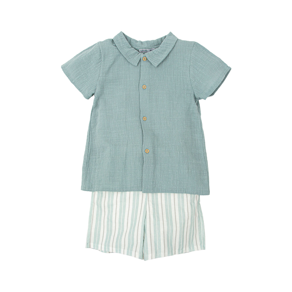 Sage & Grey Stripes Set