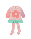 Furry Flower & Tights Dress