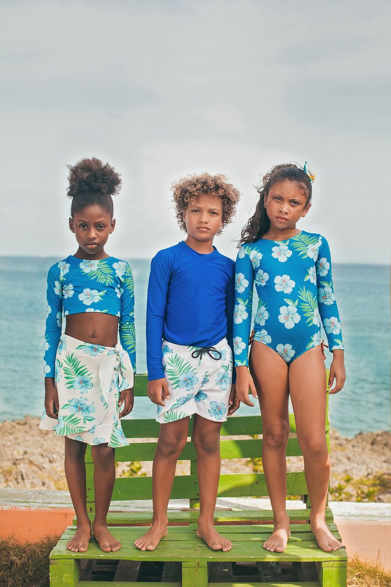 Hibiscus Azul Long Sleeve