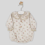 Delicate Beige Flower Romper