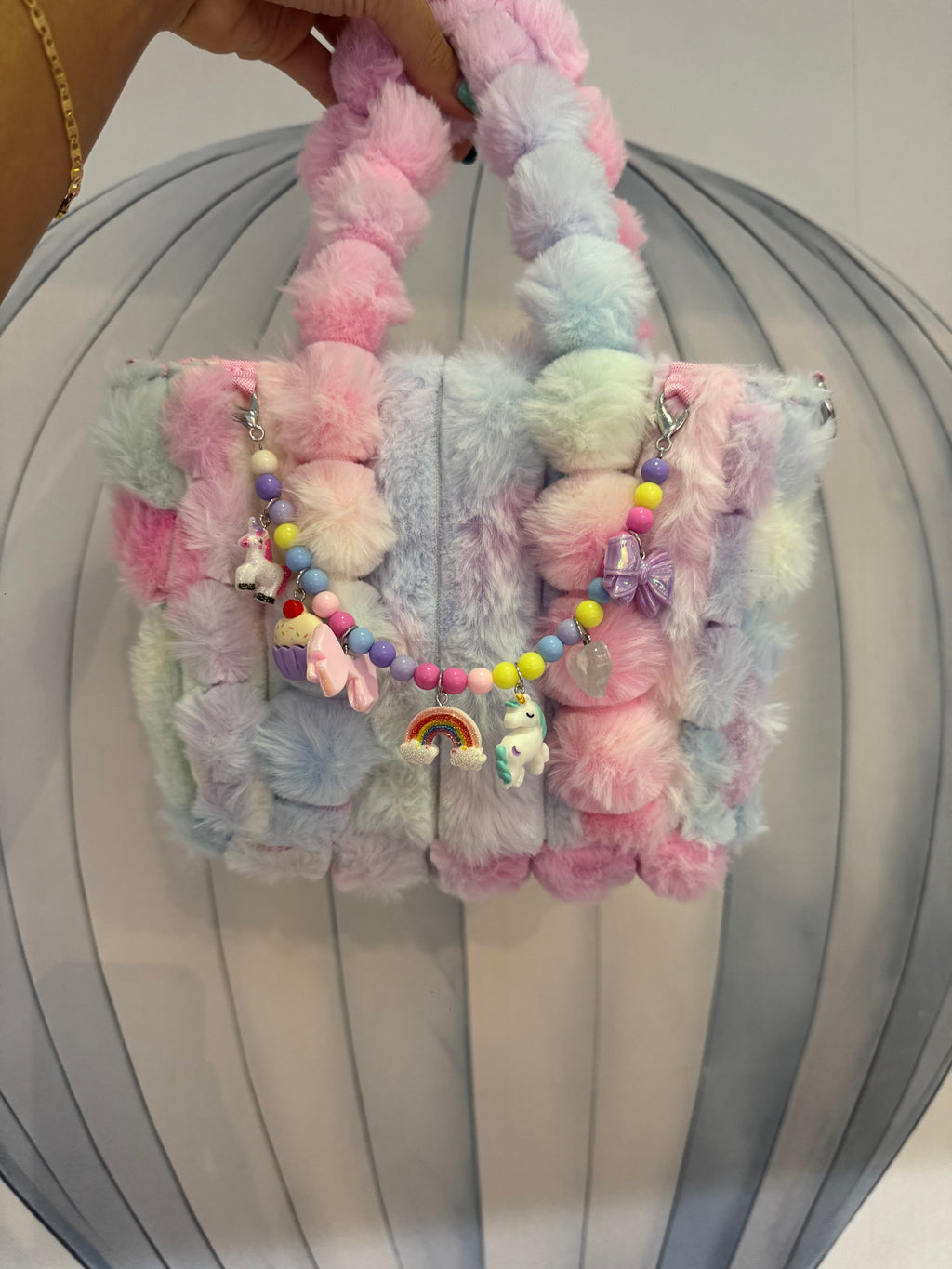 Tiedye Pink Fur Tote Bag