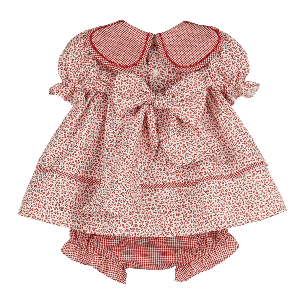 Cranberry Boxwood Petal Neck Dress