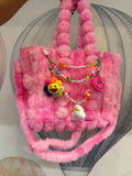 Hot Pink Fur Tote Bag