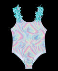 One Piece Multicolor Sparkly Swim