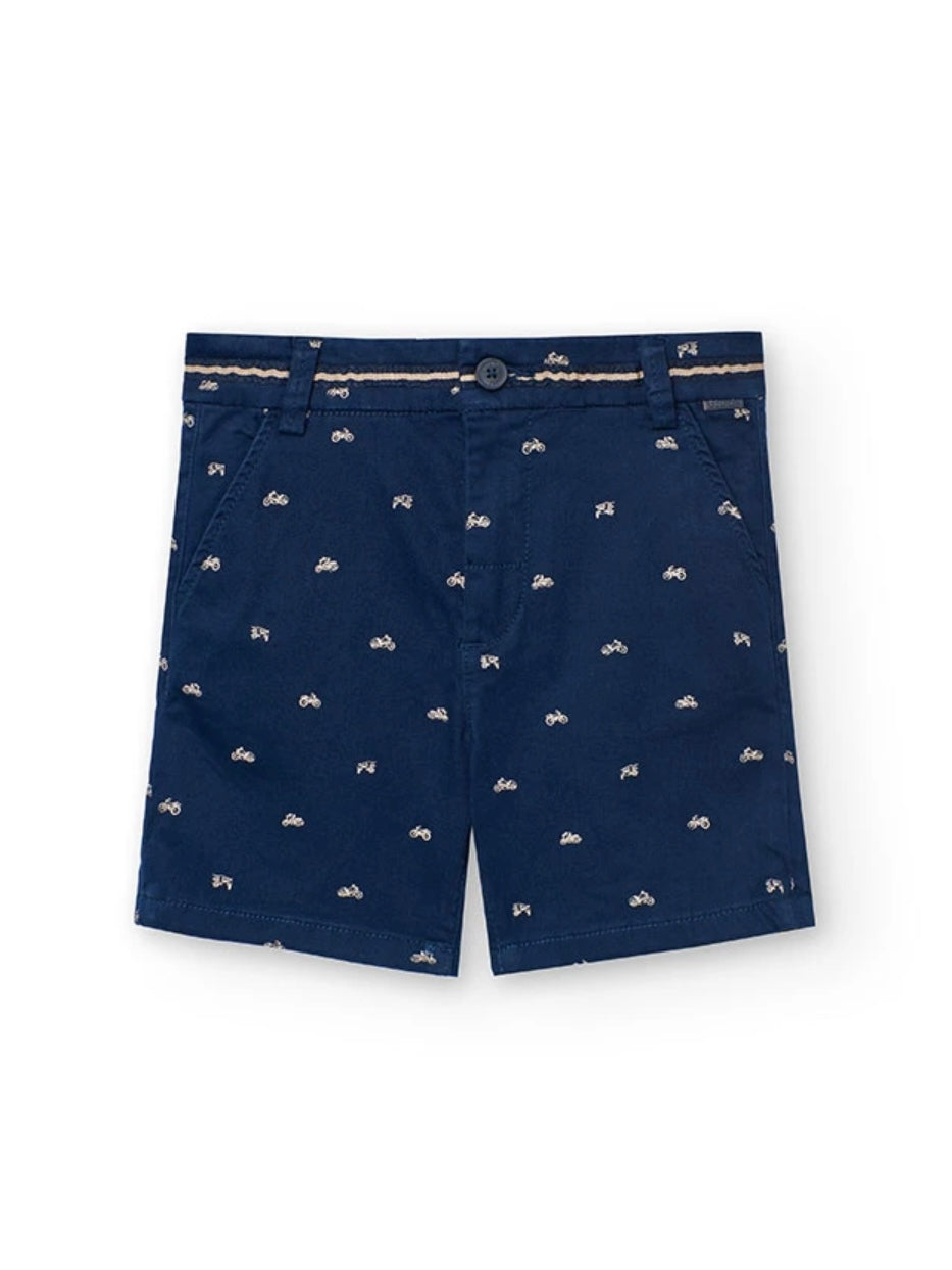 Navy Blue Motorcycle Shorts