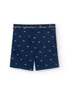 Navy Blue Motorcycle Shorts