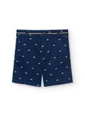Navy Blue Motorcycle Shorts