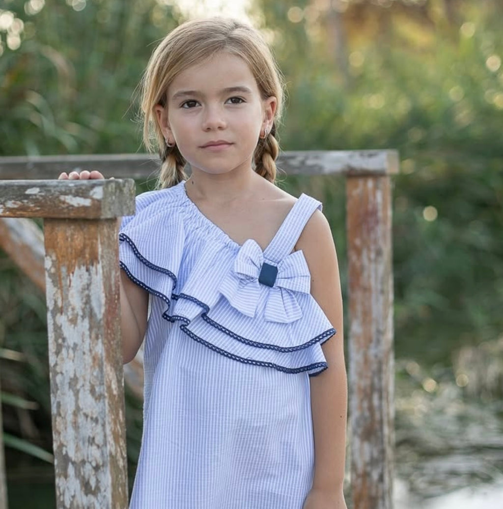 Stripes One Shoulder Dress
