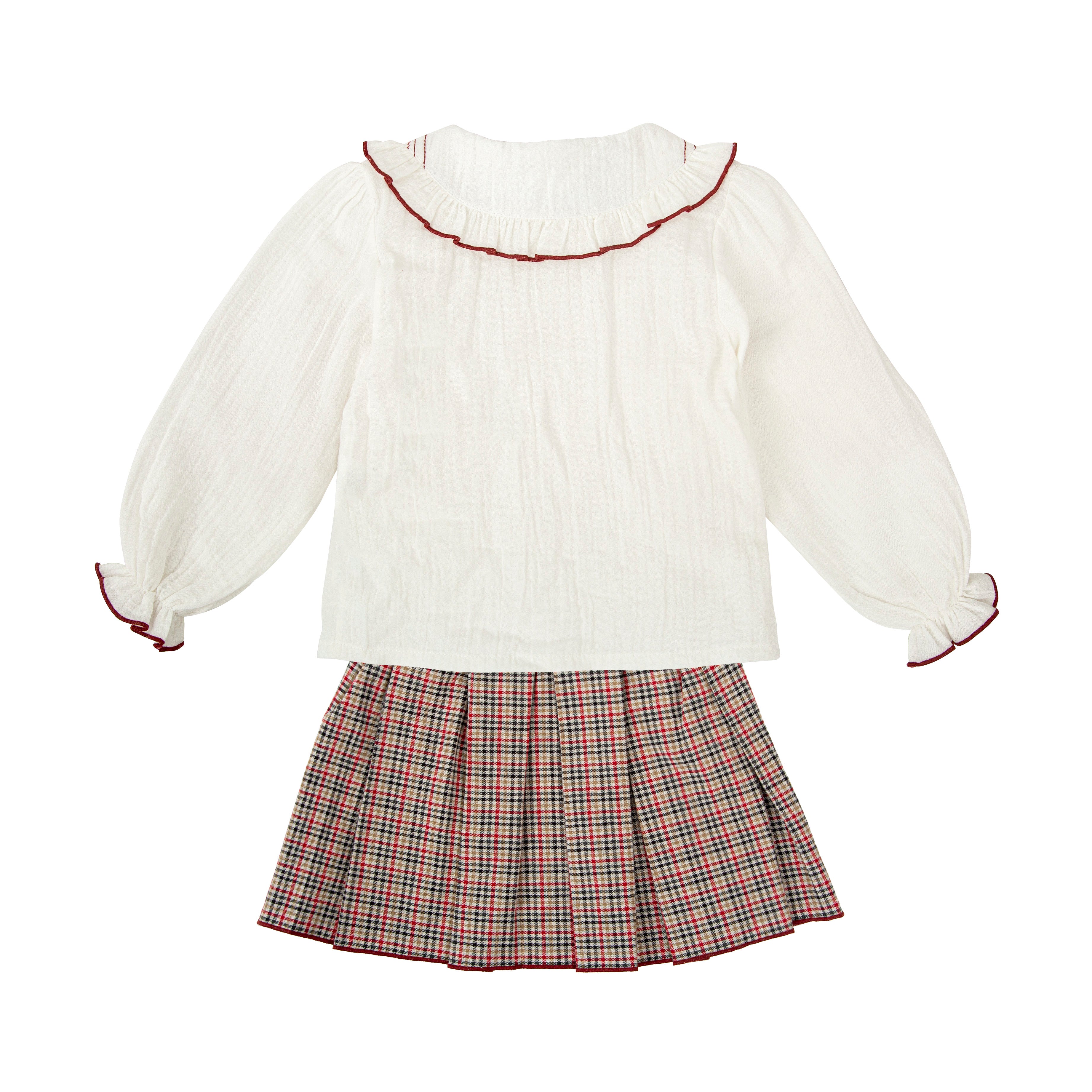 Burgundy Skirt Set